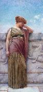 John William Godward Godward Leaning on the Balcony china oil painting reproduction